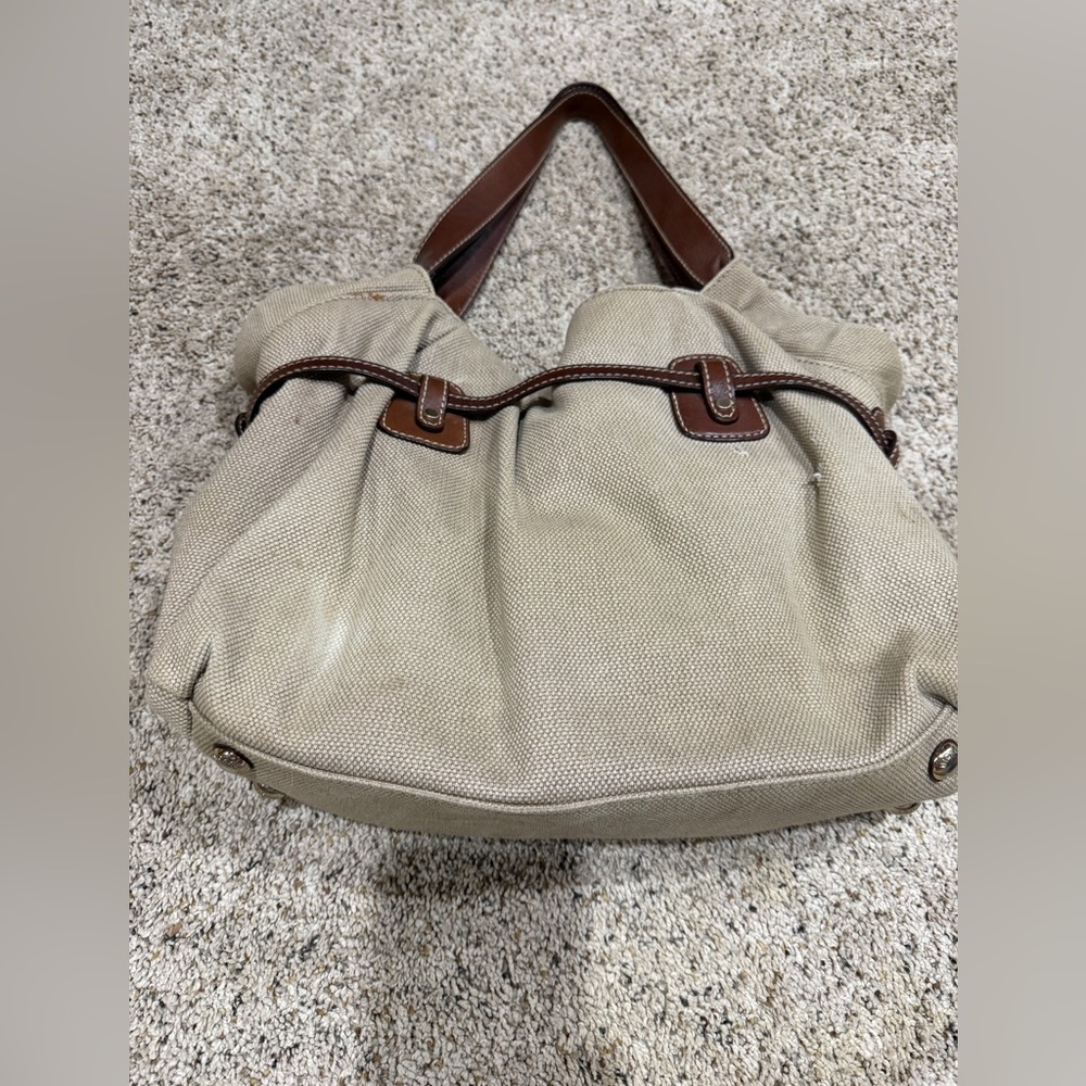 Michael Kors Cream and Brown Shoulder Bag - Picture 5 of 10